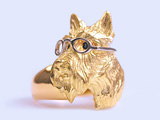 K18/Ptファッションリングdog3ギャラリーへ